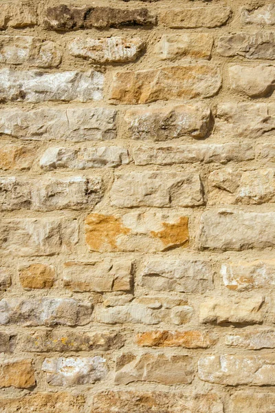Nieuwe Kalksteen Gebouw Muur Volledige Frame Achtergrond Close — Stockfoto