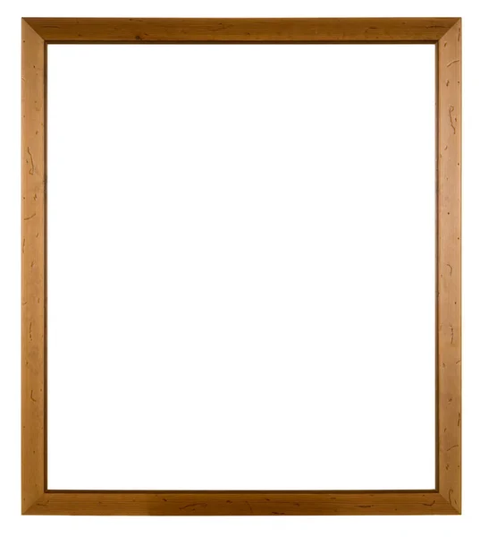 Empty Picture Frame Antiqued Pine Wood — Stock Photo, Image