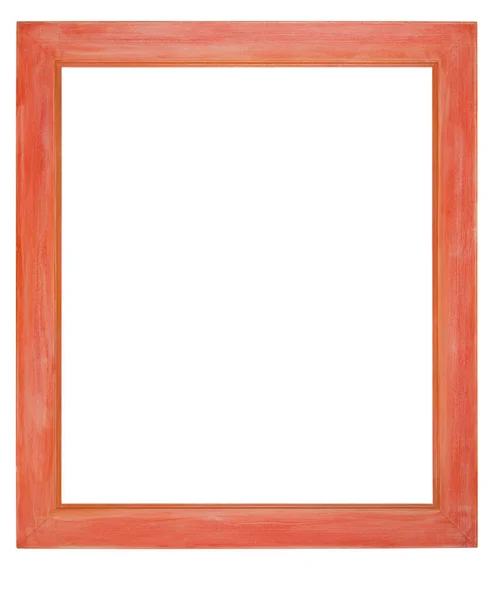 Empty Picture Frame Hand Painted Red Moulding — Stock Photo, Image