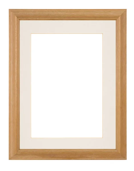 Empty Picture Frame Wood Finish — Stock Photo, Image