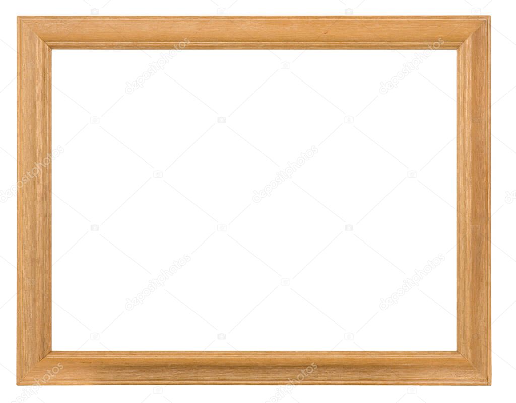 Empty picture frame, wood finish