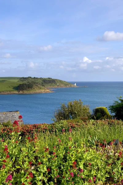 Vista Anthony Head Faro Mawes Cornwall Reino Unido — Foto de Stock