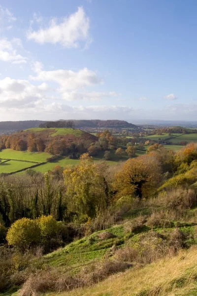 Autumn View Severn Vale Uley Bury Gloucestershire Cotswolds — Stock Photo, Image