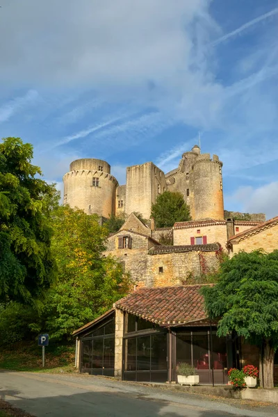 Tekintse Meg Történelmi Impozáns Chateau Bonaguil Közel Fumel Egy Csendes — Stock Fotó