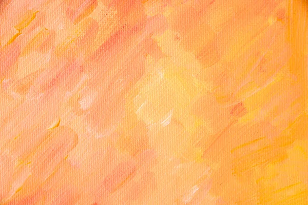 Szczegóły Malarstwa Akrylowego Pokazujące Kolor Faktury Techniki Pomarańczowy Ściana Pełna — Zdjęcie stockowe