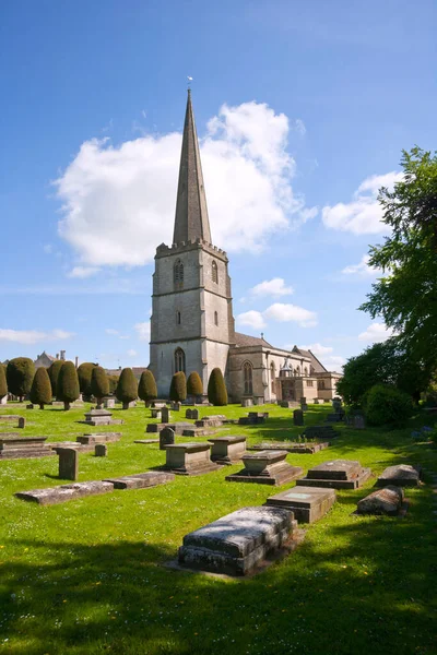 Történelmi Gyapjú Templom Painswick Gloucestershire Cotswolds Anglia Egyesült Királyság — Stock Fotó