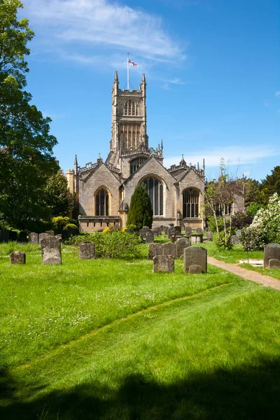 Église Historique Abbaye Cimetière Cirencester Dans Les Cotswolds Gloucestershire Royaume — Photo