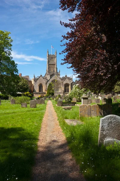 Église Historique Abbaye Cimetière Cirencester Dans Les Cotswolds Gloucestershire Royaume — Photo