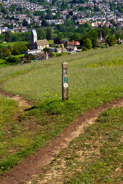 Εκτεταμένη Θέα Πάνω Από Stroud Valleys Από Μονοπάτι Μεγάλων Αποστάσεων — Φωτογραφία Αρχείου