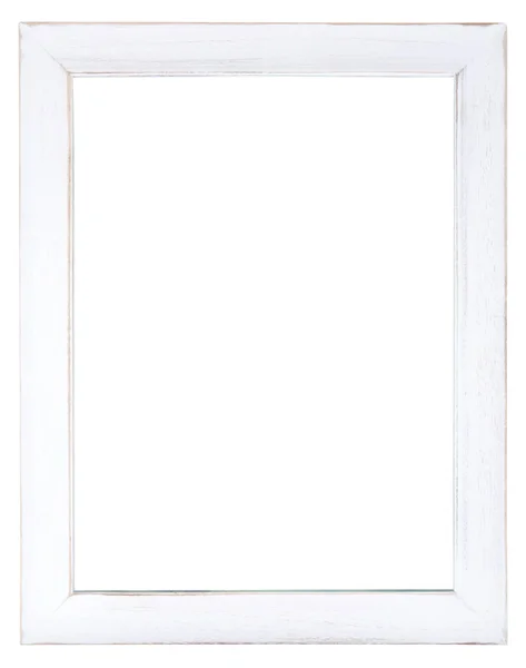 Moldura Imagem Vazia Isolado Branco Branco Pintado Chique Gasto Acabamento — Fotografia de Stock