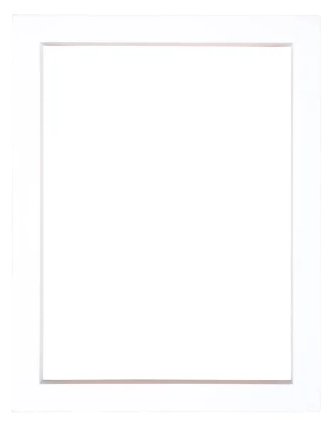 Empty Picture Frame Isolated White Plain White High Gloss Finish — Stock Photo, Image