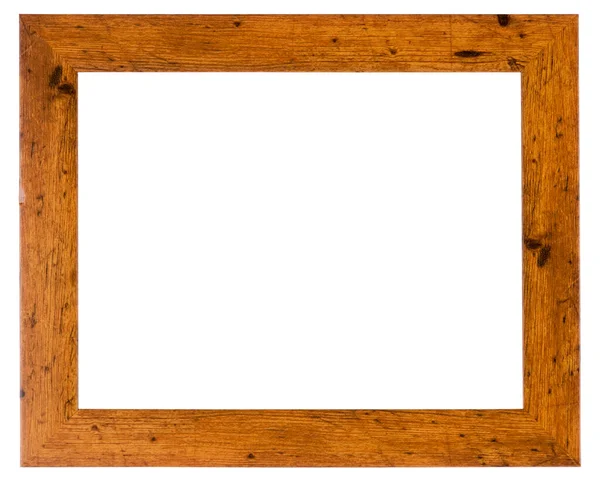 Empty Picture Frame Isolated White Simple Wood Grain Moulding Stock Picture