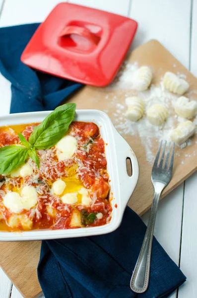Gnocchi in tomato sauce — Stock Photo, Image