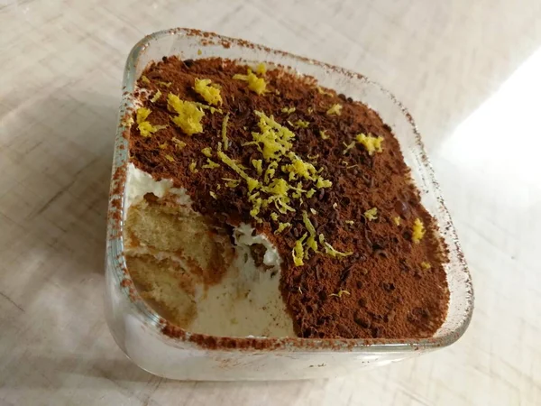 Tiramisu Uma Sobremesa Italiana — Fotografia de Stock