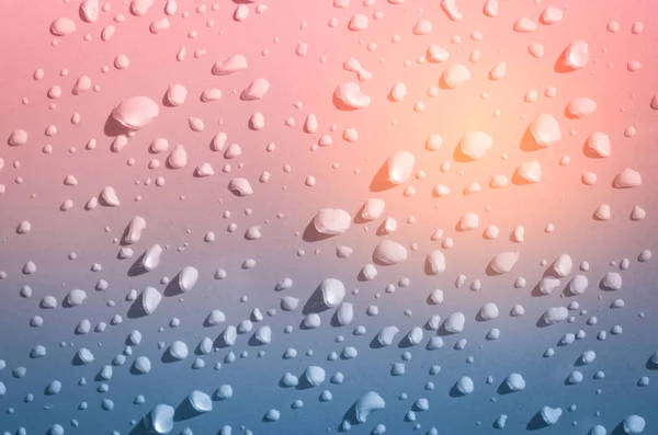 Copy space of rain drops on dirty white metal surface car abstract texture background. — Stock Photo, Image