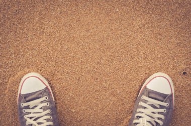 Tropikal dalga Beach Ayakkabı üstten görünüm.