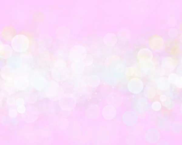 Abstraktes weißes Bokeh auf rosa Hintergrund. — Stockfoto