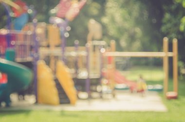 Oyun alanında park arka plan bulanıklık. 