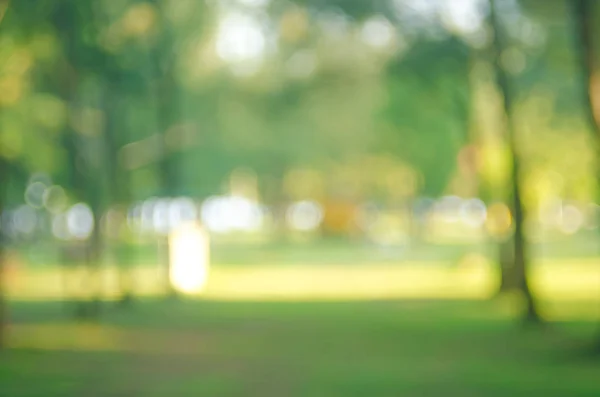 Verwischen Natur grün Park mit Sonnenlicht kopieren Raum abstrakten Hintergrund. — Stockfoto