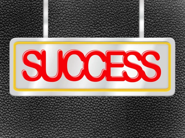 SUCCESS words sign on black texture background. — Stock Photo, Image