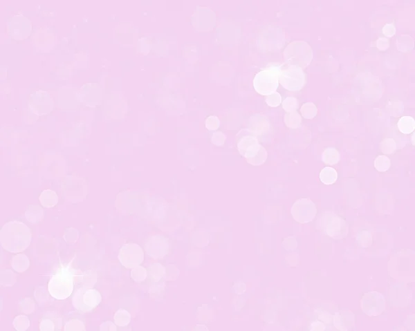 Abstracte witte bokeh op roze achtergrond. — Stockfoto