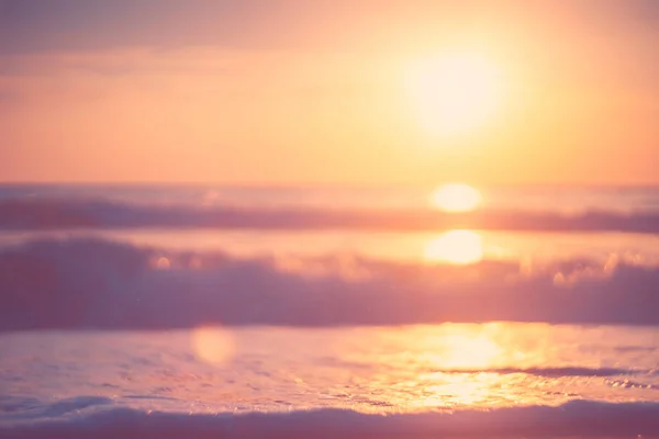 Copy Space Soft Sand Sea Blur Tropical Beach Sunset Sky — Stock Photo, Image