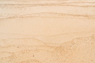 Kum plajı dokusunun soyut arkaplanını kopyala. Yaz tatili ve seyahat rahatlama konsepti. Klasik ton filtre efekti renk biçimi.