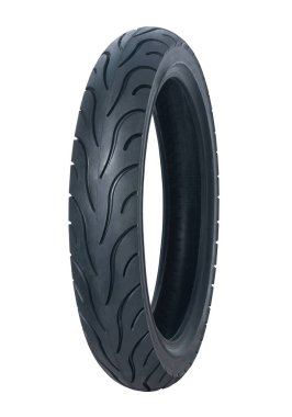 Motosiklet lastiği beyaz arkaplanda izole edilmiş