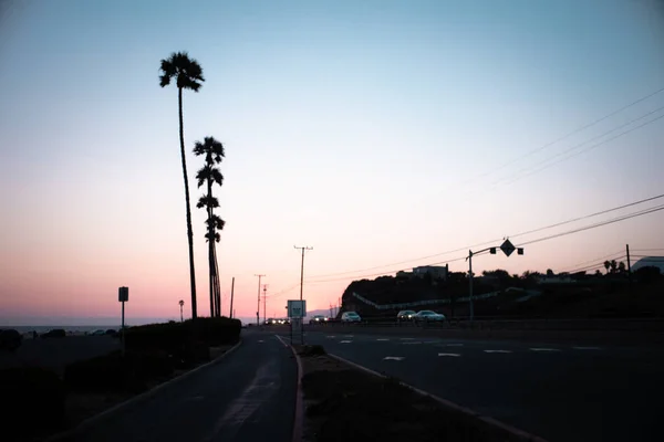 Plage Malibu Coucher Soleil — Photo