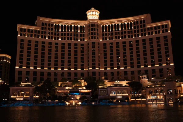 Het Bellagio Hotel Las Vegas Nachts — Stockfoto