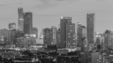 Siyah ve beyaz, şehir merkezi iş şehir