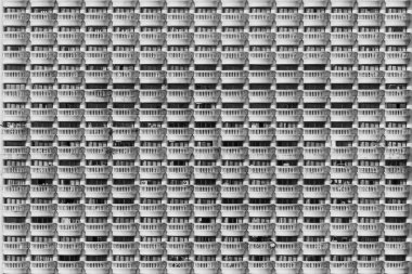 Siyah ve beyaz, daire balkon yakın çekim