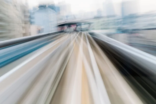 列车移动模糊运动，日本东京 — 图库照片