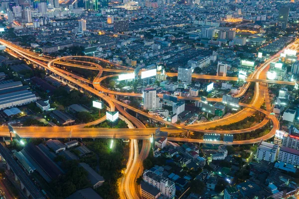 Bangkok highway przecięcia ptaka nocy — Zdjęcie stockowe