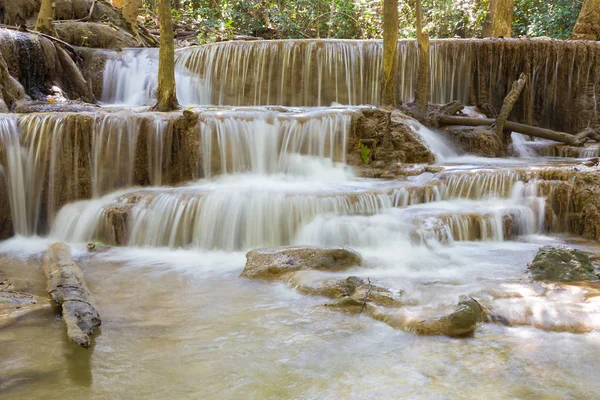 Deep forest multiple layers waterfall — Stock Photo, Image