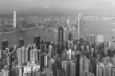 Siyah ve beyaz, Hong Kong şehir hava 