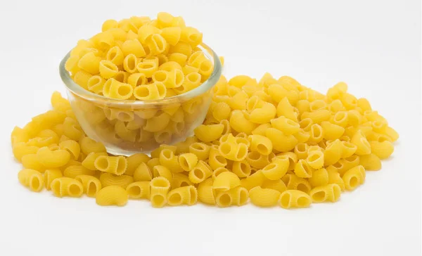 Macaroni italien Pâtes sur blanc — Photo