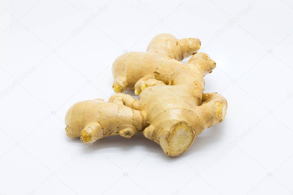 Root Ginger on White 