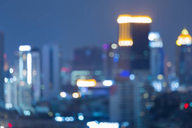 Office bulanık Bina Işıkları gece görünümü