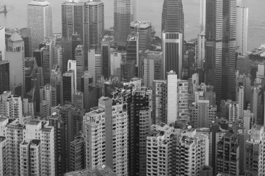 Hong Kong şehir office builidng havadan görünümü