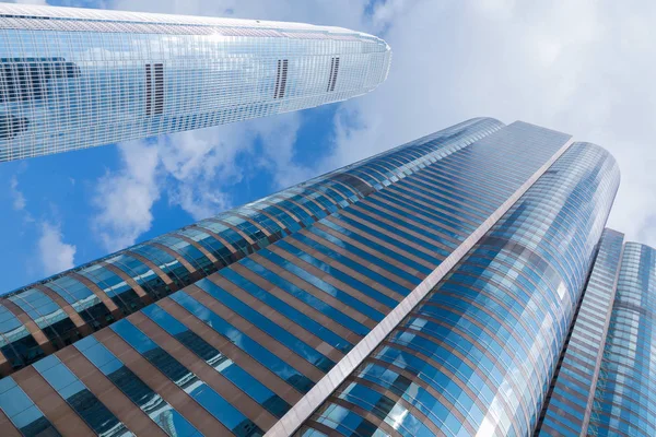 Modren office building downtown bottom view — Stock Photo, Image