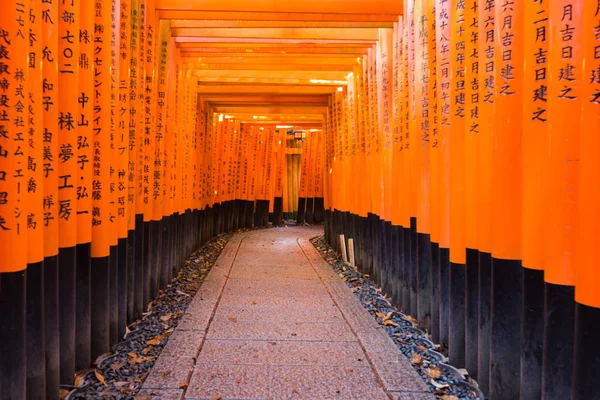 Vários portões de Toril no Santuário de Fushimi Inari — Fotografia de Stock