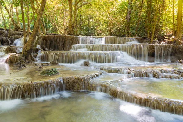 Birden çok katman derin orman şelale