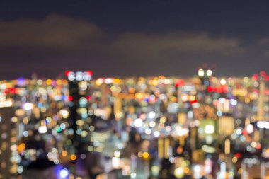 Soyut bulanık bokeh ışıklar Osaka