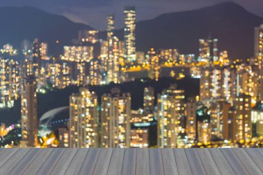  Işıklar Hong Kong ikamet alan bulanık 