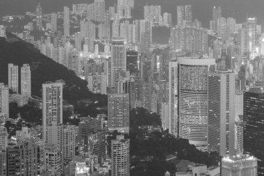 Dağın üstünden bina Hong Kong ikamet