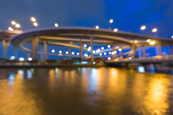 Abstract blurred lights highway interchanged — Stock Photo, Image