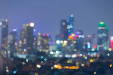 Bulanık bokeh büyük şehir merkezi downtown 