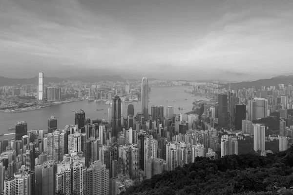 Hong Kong központi üzleti belvárosi légifelvételek — Stock Fotó