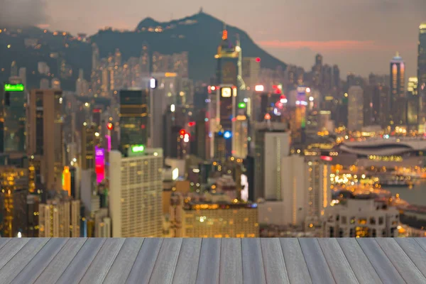 Розмита Боке вогнів Гонконг місто бізнес downtown, абстрактним фоном — стокове фото